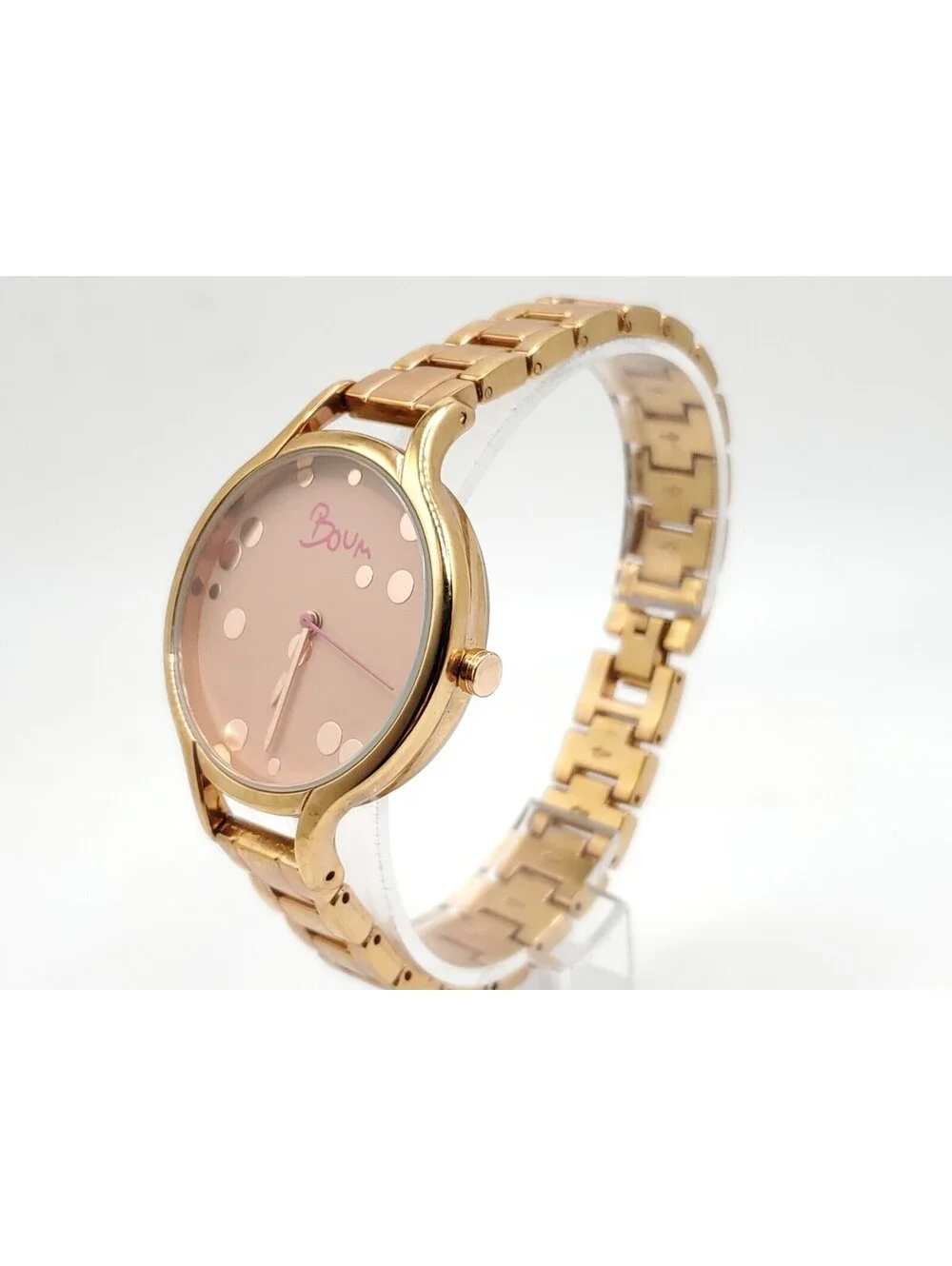 Boum Quartz Watch Womens Rose Gold Tone Round 35mm Dial